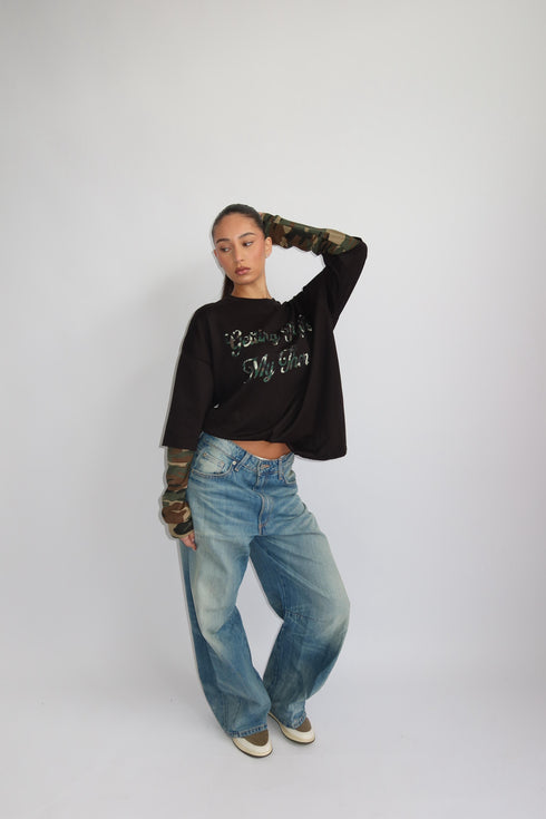 priority getting fly layered longsleeve black