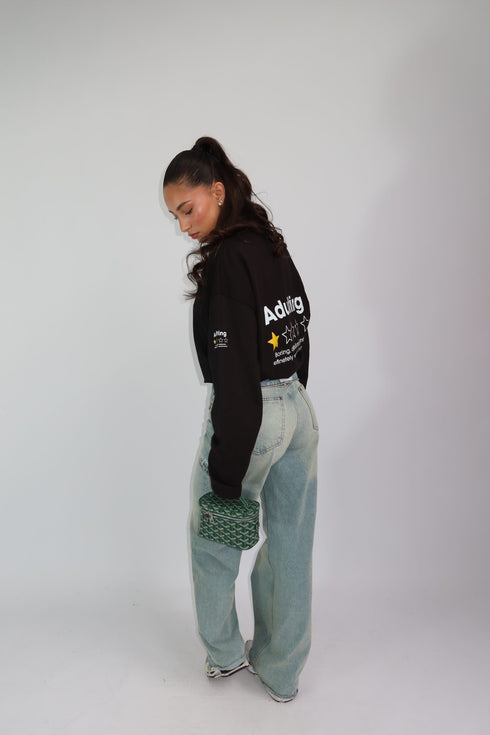 priority adulting longsleeve black
