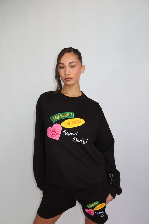 priority loved two piece black