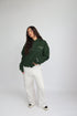 priority work from home hoodie green