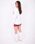 Satin balloon skort Bordeaux
