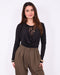 Lace draped body black