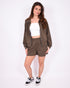 Lined summer tracksuit green