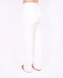 Gold detail wide leg stretch jeans white