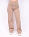 folded stretch jeans beige
