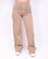folded stretch jeans beige