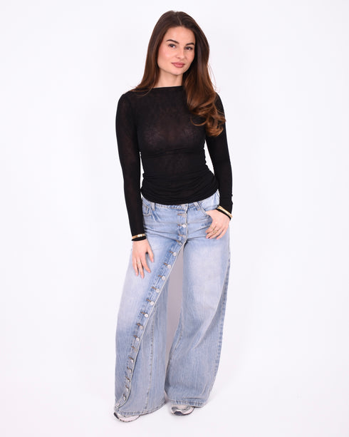super soft cashmere top black