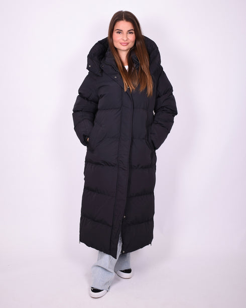 Maxi puffer coat black