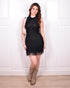 Knitted beach dress black