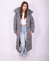 Maxi puffer coat grey
