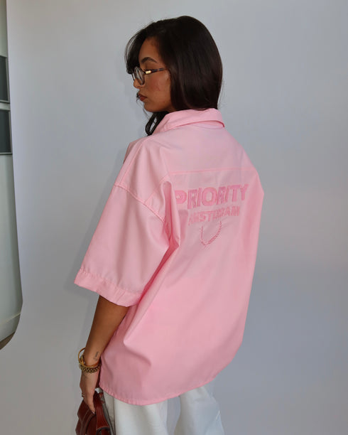 Priority amsterdam boxy fit blouse pink