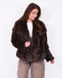 faux fur coat brown
