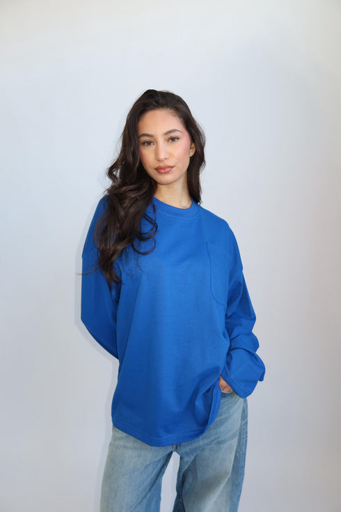 priority stay longsleeve blue