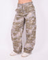 Camo balloon pants light washed