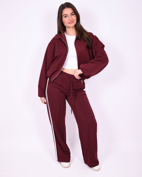 jacky striped pants bordeaux