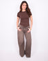 basic short sleeve tee brown
