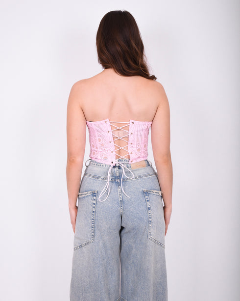 Kylie corset top pink