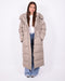 maxi puffer coat taupe