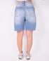 ripped stretch jort vintage blue