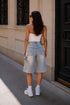 carpenter stretch jort blue