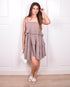 Ruffle dress taupe