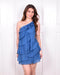 Ruffle dress blue