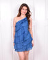 Ruffle dress blue