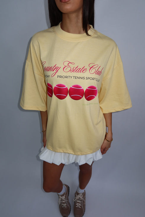 Priority country club tee yellow