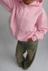 Priority Rhinestone zip hoodie pink