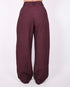 pleated checkered pants bordeaux