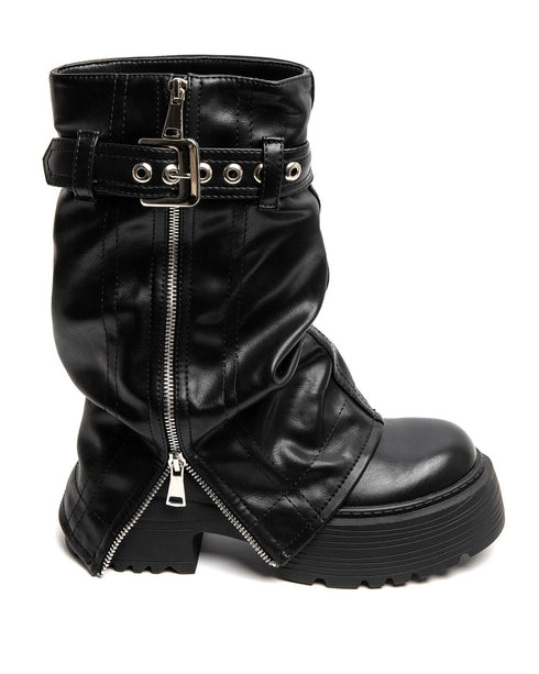 Raven biker boots black