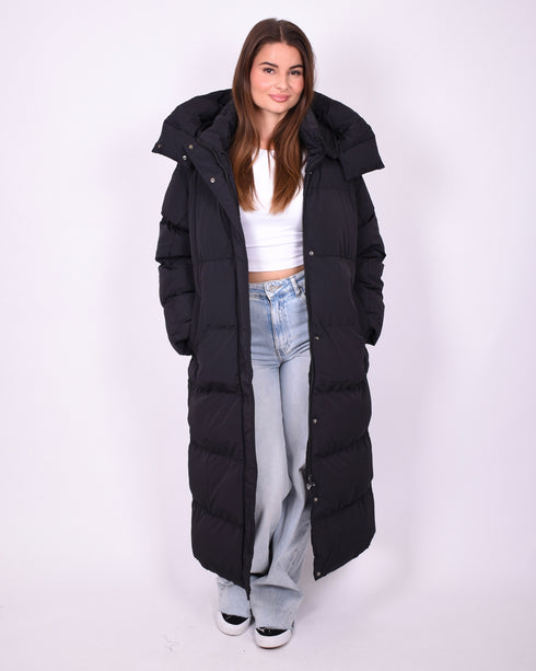 Maxi puffer coat black