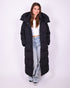 Maxi puffer coat black