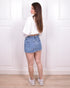 Denim stretch skort medium blue