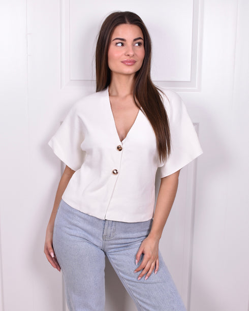 Semmy knit top white