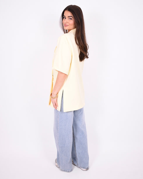 Bibi short sleeve blazer yellow