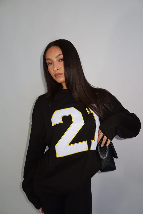 Priority ‘21’ longsleeve black/yellow