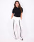 Linnen stripe pants white