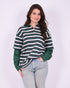 longsleeve striped sweater shirt green