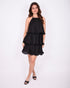 ruffle dress black