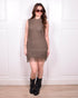 Knitted beach dress taupe