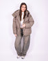 Puffer coat taupe
