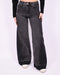 Patch tall wide leg jeans black