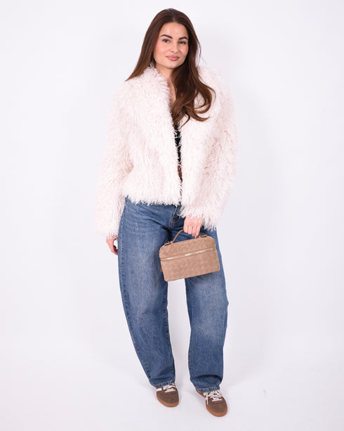 fluffy coat creme