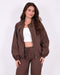 Jenna checkered jacket brown