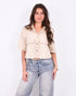 cargo cropped blouse beige