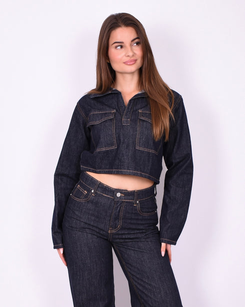 Ivy top dark denim