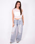 lace ripped jeans