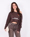 Off shoulder Longsleeve Brown