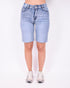 fitted stretch jort blue